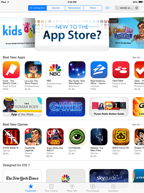 iOS 7 App Store